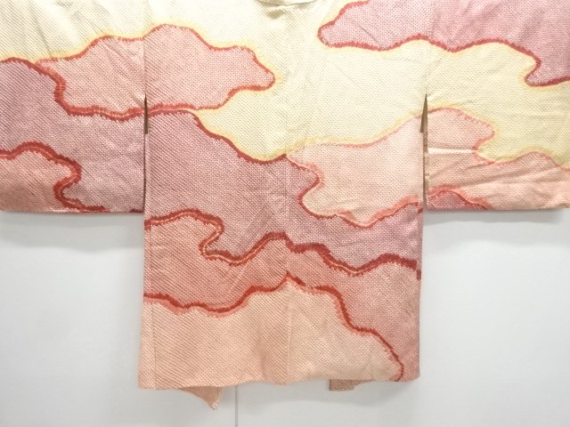 JAPANESE KIMONO / ANTIQUE HAORI / SILK / ALL SHIBORI / MIST